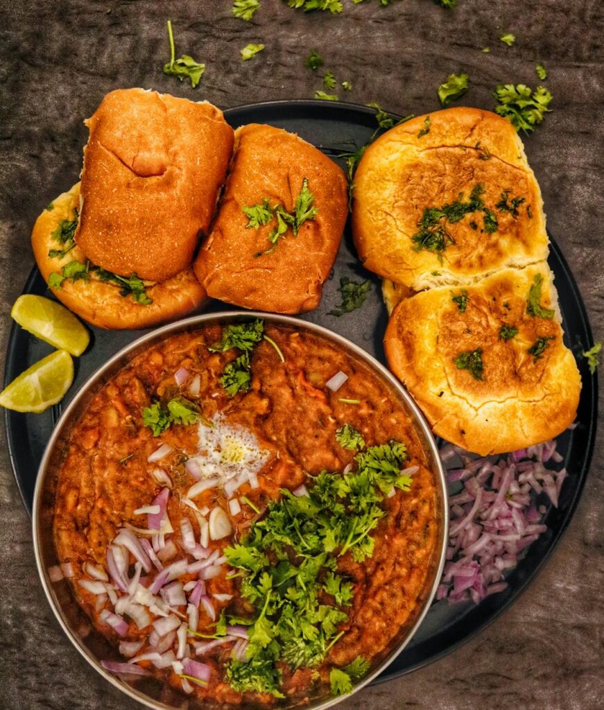 pav bhaji dish on a bowl